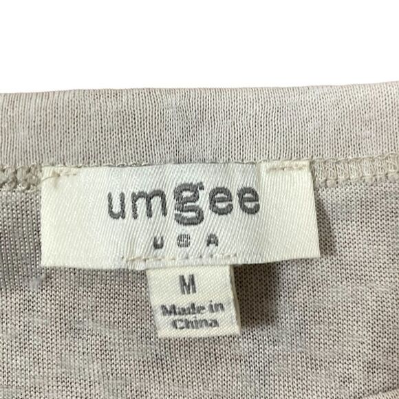 Umgee Cream/Beige Short Sleeve Tiered A-Line Dress, Size M - Picture 4 of 7